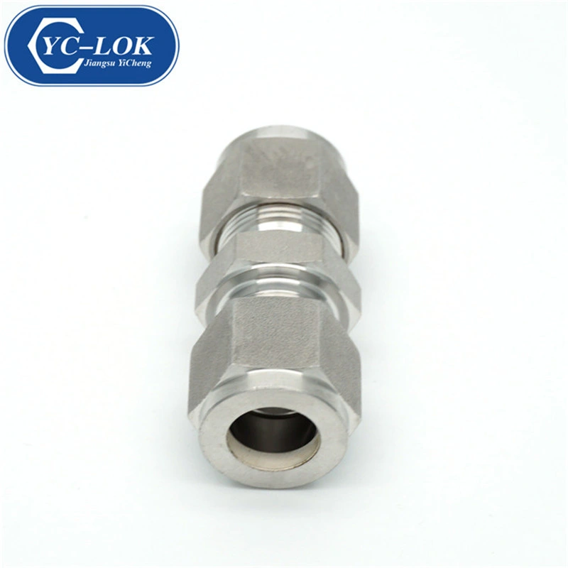 EMT Straight Double Ferrule Swagelok Gas Pipe Fittings Compression Hydraulic Tube Fittings