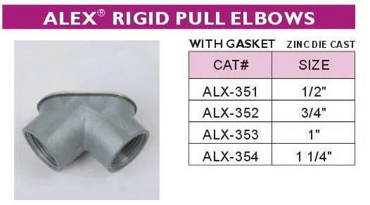IMC/Rigid Conduit Fitting Pull Elbow with Thread Aluminum