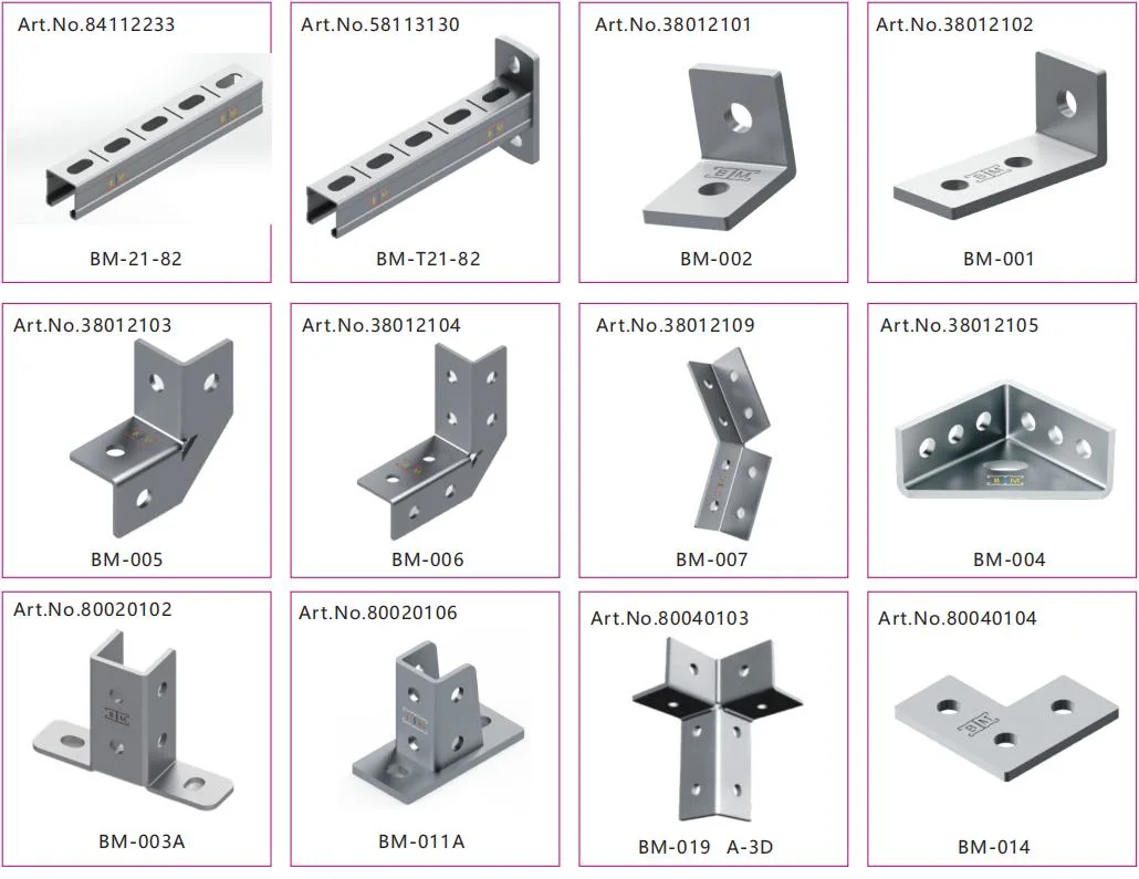 90 Degree Angle HDG Steel Strut Fittings Unistrut Channel with High Quality